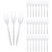 300 PCS Disposable Plastic Utensils 6.3In Plastic Forks Heavyweight Disposable Clear Forks Disposable Plastic Cutlery for Dinners Buffets Take-Out Catering Food Services(White) 300 PCS Plastic Forks