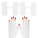 Unaone 2 Pairs Anti UV Gloves UV Shield Gloves for Gel Manicure Light Protection Gloves for Gel Nail Lamp Nail Art Fingerless UV Light Glove to Protect Hands from UV Light Lamp Dryer White