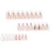 Justotry 24 Pcs Long Glitter Flower White French Press On Nails - Glossy Pink Ballerina Stick On Nails for Women - Acrylic Coffin Fake Nails with Glue - Nail Art Milly&Flower - Buy Online on GoSupps.com