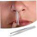 Nose Hair Tweezers Stainless Steel Round Tip Face Hair Remover Eyelash Eyebrow Tweezers Manicure Tackle - Buy Online on GoSupps.com