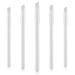 PAGOW 5 Pieces White Nail Pencils 2-In-1 Nail Whitening Pencils with Cuticle Pusher for DIY French Art Manicure Supplies, Perfect Nail Art Decoration Tool Nail Polish Remover Set