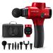 LifePro Sonic Pro Percussion Massage Gun Deep Tissue Percussive Back Massager Device for Pain Relief | Gun Massager w/ 75 Lbs Stall Force, 8 Massager Gun Attachments Massagers for Neck and Back (Red)