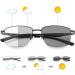 YIMI Photochromic Progressive Multifocus Computer Reading Glasses Spring Hinge Transition UV Sunglasses Anti Glare Sun Reader - 2.5 X