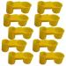 Lucky Farm 10 Pcs Birds Waterer Cups Soda Pop Water Bottle Drinker Spring Quail Dove Chicken Pigeon Drinking Bowl (Yellow)