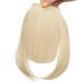 SEGO Clip-In Ponytail Hairpiece Extensions | Fringe Bangs | Bleached Blonde Straight Human Hair - Buy Online on GoSupps.com