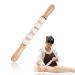 Massage device wooden fascia roller massage roller with handle massage roller wood fascia rod wood massage scooter anti -cellulite massage device for body shape muscle relaxation gua Sha massage
