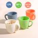 Vemolea 2 Pack Silicone Training Cups for Baby and Kid - BPA Free, Microwave & Dishwasher Safe - White & Grayish Blue - Blue & White Handles Included - Buy Online on GoSupps.com