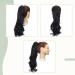 Curly Wavy 18 Inch Synthetic Claw On Ponytail Extension Natural Black - Buy Online on GoSupps.com