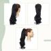 Buy Sego 45cm Wavy Ponytail Hair Extension - Voluminous Claw Clip-in Synthetic Hair Natural Black 140g - Buy Online on GoSupps.com