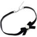 Oralgos Adjustable Band Necklace - Fashionable Black Collarbone Chain with Delicate Loop Trailer for Everyday & Party Wear - Buy Online on GoSupps.com