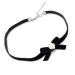 Oralgos adjustable band necklace with a delicate loop trailer fashionable collarbone chain accessory for everyday use at parties black