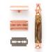 Wowe Lifestyle Double Edged Safety Razor - Eco-Friendly Grooming Bamboo Handle 5 Blades - Better Shave for Men & Women (Rose Gold - Buy Online on GoSupps.com