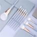10 Silk Blue Makeup Brush Set | Beginner Beauty Tools | Loose Powder & Eye Shadow Brushes - Buy Online on GoSupps.com