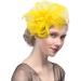 Girls Yellow Fascinator Hat - Vintage Floral Headpiece for Cocktail Tea Party, Wedding & Bridal Events - Buy Online on GoSupps.com