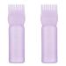 TULOBI Root Comb Applicator Bottle 2Pcs 6 Ounce Oil Applicator for Hair Dye Hair Coloring Scalp Treament Bottle Applicator Brush with Graduated Scale-Purple Purple 6 Ounces