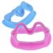 Vepoty dental retractor 2 pieces soft silicone intraoral lips cheeks retractor mouth opener reusable dental orthodontic cheeks retractor pink+sky blue