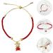 ABOOFAN 3 Pcs Zodiac Ox Bracelet Chinese Zodiac Bracelet Charms Bracelets Feng Shui Natal Year Chinese Zodiac Figurines Chinese Bracelet Ox Year Bracelet Alloy Adjustable Decorations - Buy Online on GoSupps.com