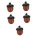 VILLCASE 5 Pcs Color Block Wooden Nuts Wood Acorns Charm Crafts Pendant Arts and Crafts for Kids Nuts Necklace Acorn Nut Charms Bracelets for Women Wooden Decor Miss Diffuser Pine Cones