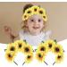 Miaija 2Pieces Sunflower Headband Stretch Floral Hair Clips Party Festival Womens Headbands Flower Hair Accessories for Girls Brides Ladies - Buy Online on GoSupps.com