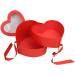 BBJWRAPS Heart Shaped Flower Box with Lid | Luxury Florist Gift Box - Red | 9x8x6.5 inches - Buy Online on GoSupps.com