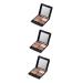 Beavorty 3pcs 4 Shadow Mirror Eye Elegant Colors Matte and with Brown Sponge Eyeshadow Makeup 1 count (Pack of 1) As Shownx3pcs