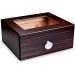 Cigar Humidor Handmade Cedar Wood Cigar Box Desktop Humidor with Hygrometer and Humidifier Removable Cedar Tray - Buy Online on GoSupps.com