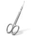 BEZOX Precision Curved Tip Cuticle Scissors - Russian Style Sharp Nail Dead Skin and Hangnail Scissor Professional Cuticle Trimmer with Sharp Thin Blade - Ideal for Right & Left-Handed Use Vertical Curve Blades