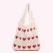 Buy Lovehomily Women's Color Blocked Crocheted Shoulder Bag - Light Large Capacity Handbag with Top Handle & Pendulum Pocket in Apricot | International Shipping Available - Buy Online on GoSupps.com