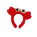 minkissy Animal Cosplay Headwear Plush Animal Hair Hoop Cosplay Animal Hair Hoop Sea Animal Costume Headband Plush Crab Headband Makeup Headband Hair Hoops Hair Accessories Make up Girl One Size Red