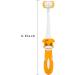 Buy 2 Pack 3-Sided Toddler Toothbrush for Kids | Soft Bristles for Gentle Tooth & Gum Care | Ideal for Autism - C4 Red & Orange - Buy Online on GoSupps.com
