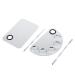 Ipetboom 2 Stainless Steel Makeup Nail Art Tool Nail Tools Makeup Spatula Tool Make up Kit Nail Art Polish Pinwheel Hair Clip Manicure Polish Holder Plate Metal Spatula Mix Palette Stick