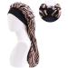 YUPs Long Silk Satin Adjustable Hair Bonnet for Long Hair - Gold Zebra - Buy Online on GoSupps.com