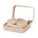 Kichouse 1 set 4-box care box for colored contact lenses container for contact lenses contact lens containers mirror soaking eye contact case plastic organizers travel cosmetics 6.5x4.5x2cm beige