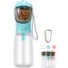 Cotop water bottle Dog on the way 550ml portable dog drinking bottle with 100ml dog feed bottle plastic travel bottle for dog small (blue) blue 550ml+100ml