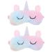 Beaupretty 2 Pcs Unicorn Eye Patch Plush Eye Mask Plush Sleeping Blindfold Unicorn Birthday Party Favor Animal Sleeping Eyepatch Eye Shadow Plush Eye Shade Travel Ice Cream Gradient 1 Count (Pack of 1) Colorfulx2pcs