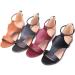 Shop Creev Women's Orthopedic Wedge Sandals - Comfortable Open Toe PU Leather Summer Hiking Flip-Flops for Beach & Travel - Available in Burgundrot 37 EU & Light Bruin 35 EU - Buy Online on GoSupps.com