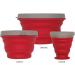 Willa + Woody 3 Pack Collapsible Camping Cookware Set with Bowls, Cup & Lids - Compact and BPA-Free for Hiking, Backpacking, Traveling, Fishing, and Picnics - Buy Online on GoSupps.com