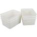 Anbers White Plastic Weave Storage Basket Set of 6 | 10.03 x 7.59 x 4.09 - Buy Online on GoSupps.com