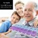 Buy E-Crazy Twice-a-Day Pill Organizer - Weekly Planner with Detachable Compartments | AM PM Pill Box in Purple & Blue | International Shipping Available - Buy Online on GoSupps.com