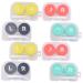 Partykindom 8st contact lens container Storage container for contact lenses practical contact etui mirror container for contact lenses travel eye box pp interchangeable