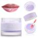 Lip Sleeping Mask, with Lip Scrubs Exfoliator & Moisturizer, Double Effect Lip Mask Overnight, Effectively Remove Dead Skin and Intensive Lip Repair Treatment,Nourishing Hydrating,Fades Lip Lines Lavender