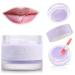 Lip Sleeping Mask with Lip Scrubs Exfoliator & Moisturizer Double Effect Lip Mask Overnight for Dry Cracked Lips Lip Masks Treatment Care Peeling Lip Primer Lip Repair Balm (Lavender)