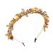 IYOU Vintage Crystal Headbands Gold Rhinestone Hair Bands Beads Bridal Wedding Hair Accessories for Women