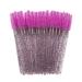 Makeup Brush Tool Kits 50 PCS Disposable Eyelash Brushes Mascara Wands Eye Lash Eyebrow Applicator Cosmetic (Purple)
