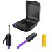 KOHEEL Portable Retainer Case with Ventilation Slot Mouth Guard Case Aligner Case with Removal Tool and Chewies Denture Case (Black)