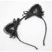 TTOA Black Cat Ear Headband | Halloween Hair Accessories | Lace Hair band