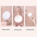 Bzwyonst 10X Handheld Magnifier Double Sided Folding Makeup Mirror Portable Handheld Mirror with Adjustable Handle(Pink) - Buy Online on GoSupps.com