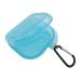 AIWAYING Retainer Case Mouth Guard Denture Box with Carabiner Clip Transparent Blue