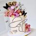 Elegant Acrylic Lady Face & Gold Palm Leaves Cake Topper for Wedding, Bridal Shower, Birthday Party - Buy Online on GoSupps.com