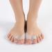 ALINZO Gel Toe Separators 4pc - Orthopedic Bunion Splint & Big Toe Straightener for Hallux Valgus - Hammer Toe Corrector & Foot Brace for Bunion Relief (Transparent)